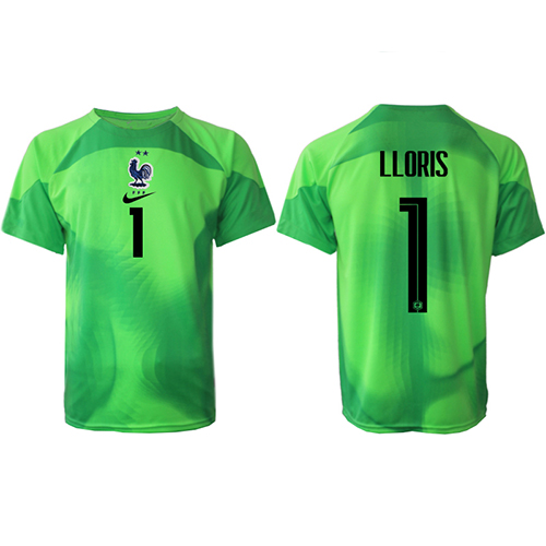 Frankrig Hugo Lloris #1 Målmand Replika Udebanetrøje VM 2022 Kortærmet